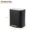 thumbnail image 2 of TROPOW Kitchen Trash Can,Stainless Steel Garbage Can with Lid, Step-On Pedal and Inner Bucket, Rectangular Trash Can for Home Kitchen Office Living Room, 2 of 9