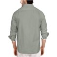 thumbnail image 3 of Chemise à Manches Longues pour Hommes Mode Décontractée Patchwork Col Rabattu Chemise à Boutons Blouse à Manches Longues pour Hommes, 3 of 6