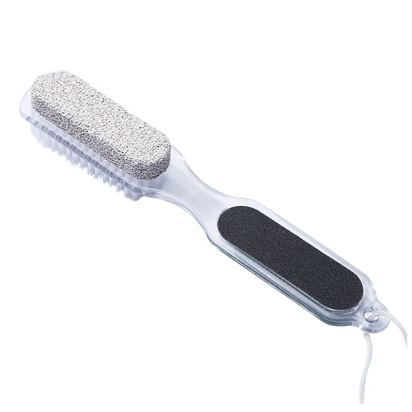 4 in 1 Foot File Pedicure Tool with Metal File Abrasive File Brush and Pumice Stone for Deep Cleaning about 22 x 3.5 cm in Size