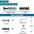 thumbnail image 2 of [Patent] Muzata 10 Pairs 1/8"" Black Swageless Invisible Cable Railing Kit Hardware Swageless Fittings Tensioner and Terminal Hidden for 2""x2"" Metal Post T316 Stainless Steel Cable Railing System CB, 2 of 5