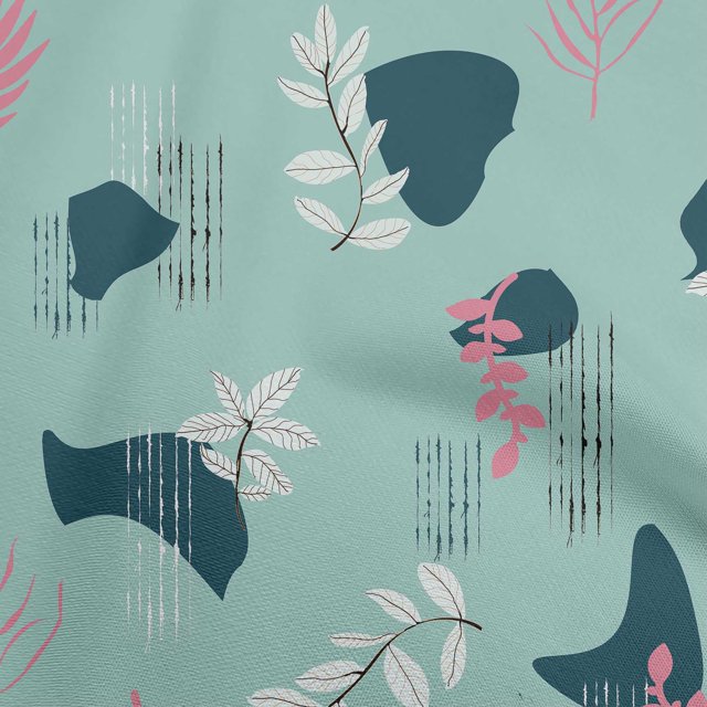 oneOone Viscose Chiffon Teal Green Fabric Abstracts Sewing Craft Projects Fabric Prints By Yard 42 Inch Wide
