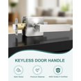 thumbnail image 2 of Brushed Nickel Door Handles Nickel Door Lever Privacy Use Door Lock Set Interior Bathroom/Bedroom Door Handle Satin Nickel Reversible for Left Right Sided Doors, 2 of 7