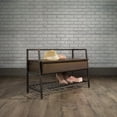 thumbnail image 3 of Sauder® North Avenue Collection Storage Bench, Smoked Oak, 423026, 3 of 4