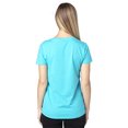 thumbnail image 2 of T-Shirt à Manches Courtes Col en V pour Femmes - Bleu Pacifique - L, 2 of 3