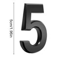 thumbnail image 2 of House Numbers for Outside Use Simple Black Sturdy Number Signs Parts Sign Door Marking Tools DIY Accessory for Apartment Hotel Number 5, 2 of 6