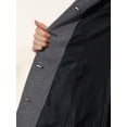 thumbnail image 5 of INSPIRE CHIC Manteau Long d'Hiver pour Femme à Col Peter Pan, à Simple Boutonnage, Bleu Foncé, TP, 5 of 5