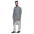 thumbnail image 2 of Atasi Kurta Pyjama Asymétrique Décontracté Imprimé pour Hommes Ensemble de Kurta Long de Designer, 2 of 4