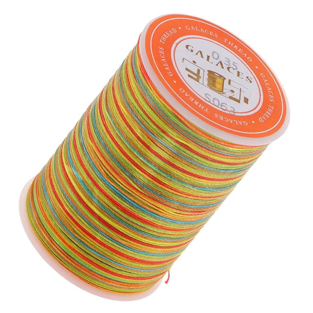simhoa 328Yds Colorful Leather Sewing Round Waxed Thread Cord 0.35mm Hand Stitching