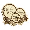thumbnail image 3 of Personalized Wedding Wood Magnets 40 Rustic Save The Date Wooden Magnet Gift, 3 of 4