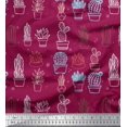 thumbnail image 1 of Soimoi Satin Silk Fabric Dot & Cactus Tree Print Sewing Fabric Yard 42 Inch Wide, 1 of 3