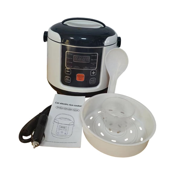 veasfak Cuiseur à Riz pour Voiture Boîte à Lunch Chauffante 2 L Cuiseur à Riz de Voyage pour VR Voyages en Auto 12 V pour Voitures