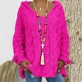 thumbnail image 1 of RKSTN Sweaters for Women Fashion Loose Large Size Color Hood Long Sleeves Sweater Tops Fall Sweaters, 1 of 8