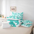thumbnail image 5 of YST Teal Cowhide Comforter Set, Full Size, 7-Piece, Teal, Cow Print, Bedding Set, Full, 5 of 5