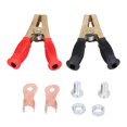 thumbnail image 2 of 2pcs 1000A Car Battery Clamps Pure Copper Red Black Electrical Test Auto Charging Clips Connector, 2 of 14