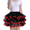 thumbnail image 2 of B91xZ Womens Skirts Basic Modest Below the Knee Length Stretch Knit Straight Skirt,Red M, 2 of 4