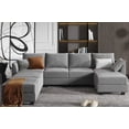 thumbnail image 2 of HONBAY Reversible Modular Sectional Sofa Modern U-Shape Couch with Chaise, Grey, 2 of 7
