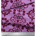 thumbnail image 3 of Soimoi Moss Georgette Fabric Moroccan Damask Decor Fabric Printed Yard 42 Inch Wide, 3 of 3