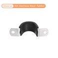 thumbnail image 4 of Unique Bargains 22Pack 7/8' Cable Clamp U Shape Stainless Steel Rubber Cushioned Pipe Strap, 4 of 5