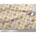 thumbnail image 3 of Soimoi polyester Crepe Fabric Snow Flakes Floral Print Fabric by the Yard 42 Inch Wide, 3 of 5