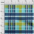 thumbnail image 2 of oneOone Polyester Lycra Turquoise Blue Fabric Madras Check Craft Projects Decor Fabric Printed By The Yard 56 Inch Wide, 2 of 3