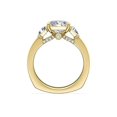 thumbnail image 2 of 1.00 T.C.W Radiant Shape Natural Diamond Latest Design Three Stone Wedding Ring for Ladies Solid 14K Yellow Gold Size 8, 2 of 8