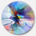 thumbnail image 1 of DesignArt Abstract Creative Blue Flower Large Wall Clock, 1 of 2