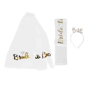 Bridal Party Decorations,Golden Bride Sash with Bride Sash Bachelorette Party Sash Best in its Class