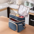 thumbnail image 4 of Lunch Bag Kid Lunch Bag Insulated, Collapsible Lunch Bag Insulated, Large Capacity Lunch Bag for Men, Womens Lunch Bags for Work Insulated, Navy, 4 of 6