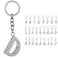 thumbnail image 2 of Key Chain Rhinestone A to Z Design Pendant Keychain Key Ring for Handbag Decor, 2 of 8