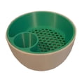 thumbnail image 1 of Large Double Dish Snack Serving Bowl Set With Storage Holder And Food Waste Compartment For Pistachios Edamame Popcorn Fruits And Cherries, 1 of 7