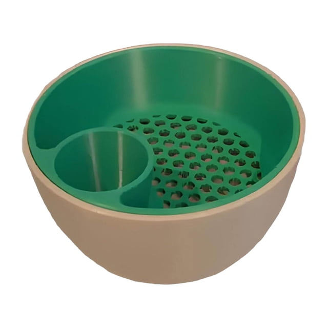 Large Double Dish Snack Serving Bowl Set With Storage Holder And Food Waste Compartment For Pistachios Edamame Popcorn Fruits And Cherries