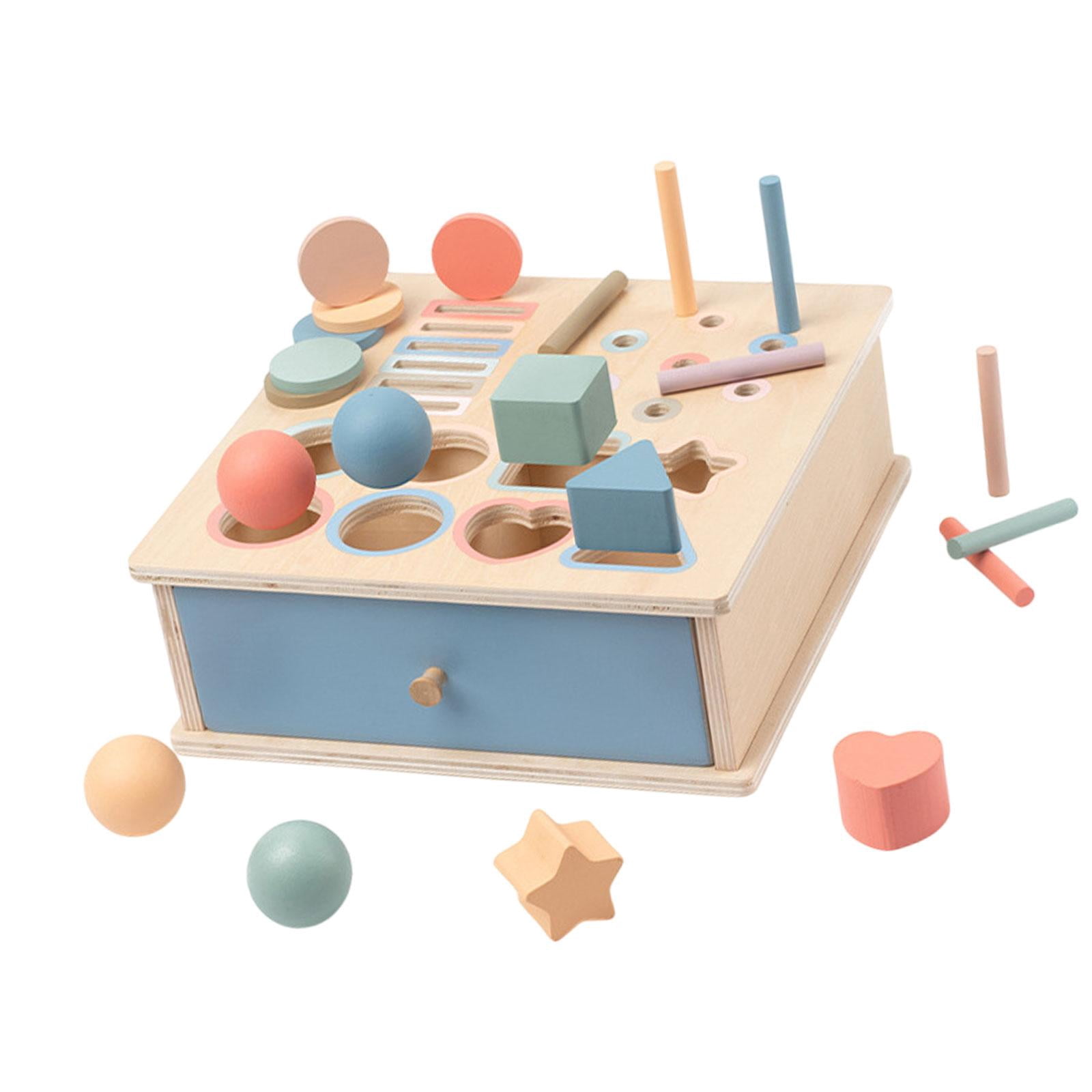 Siruishop Object Permanence Box Educational Developmental Toy Wood for Boys Girls Gift
