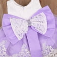 thumbnail image 3 of 2 Pcs Robe pour Nouveau-Née Fille en Dentelle, Robe Tutu de Princesse, Robe de Fête d'Anniversaire et de Vacances + Bandeau, Ensembles 0-24 m, 3 of 5
