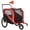 Rouge, variante sur Aosom Remorque Vélo 2-en-1 pour Chien, Poussette pour Animal avec Attelage pour Grands Chiens, Vert