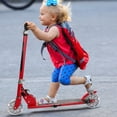 thumbnail image 2 of Costway Red Folding Aluminum 2 Wheel Kids Kick Scooter Adjustable Height LED Light Up, 2 of 10