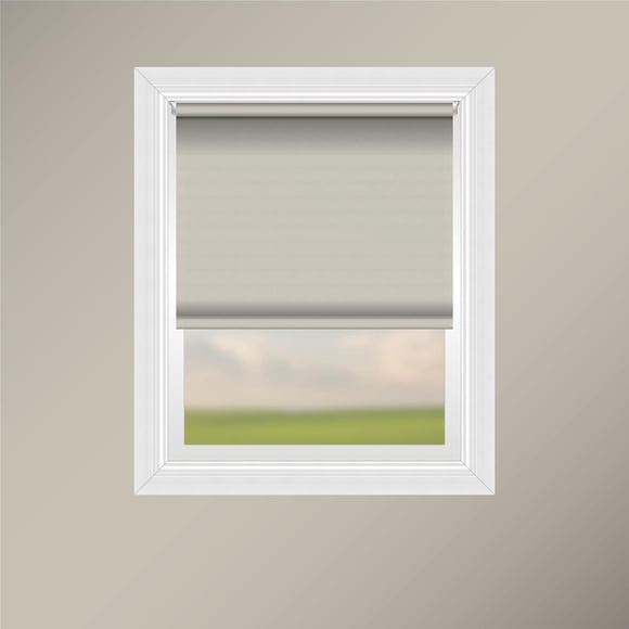 Off Cut Shades Chainless Solid Privacy Roller Shade-Fog