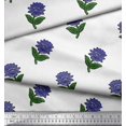 thumbnail image 2 of Soimoi Rayon Fabric Leaves & Floral Block Print Sewing Fabric Yard 42 Inch Wide, 2 of 3