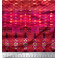 thumbnail image 3 of Soimoi Polyester Crepe Fabric Bricks Panel Print Sewing Fabric Yard 52 Inch Wide, 3 of 3