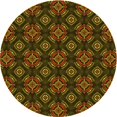 thumbnail image 1 of Ahgly Company Tapis de Zone Ronds d'Intérieur Lavables à la Machine, Transitionnels, Rouge Nuit, 5 Pieds Rond, 1 of 7