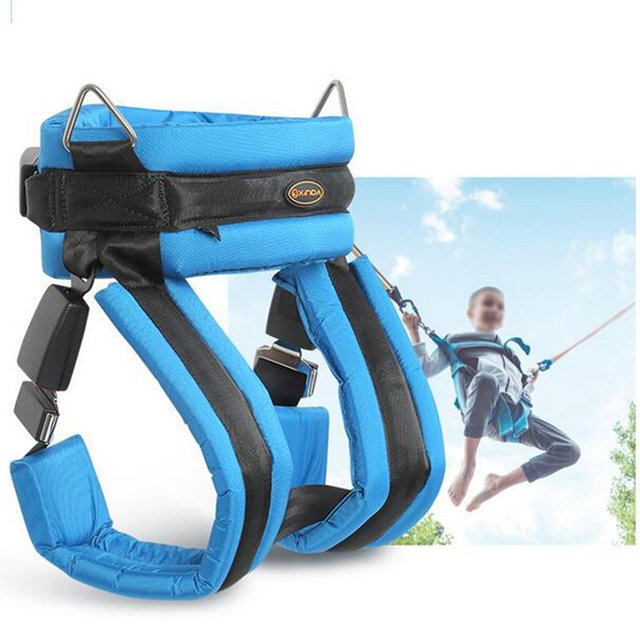 Trampoline Harness Equip Outdoor Quick Release Belt for Kids Blue
