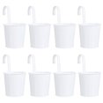 thumbnail image 4 of Miangastore 8Pcs Hanging Flower Pots Iron Bucket Planter for Railing Fence Balcony Garden, 4 of 8