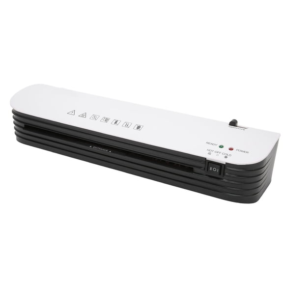 Office Laminator, 2 Roll System Hot Cold Bonding Methods 9in Hot Cold Laminator ABS Anti Jam With Corner Rounder For School For Office For Family US Plug 100-120V