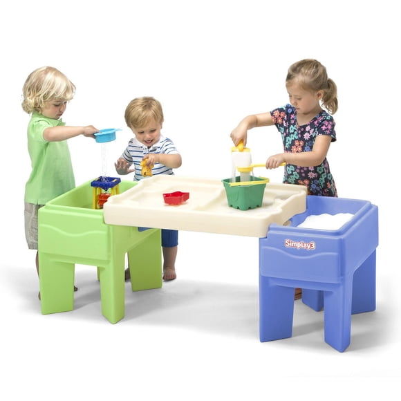 Table multifonctionnelle intérieure ou extérieure Simplay3, polyvalente, extensible et avec rangement