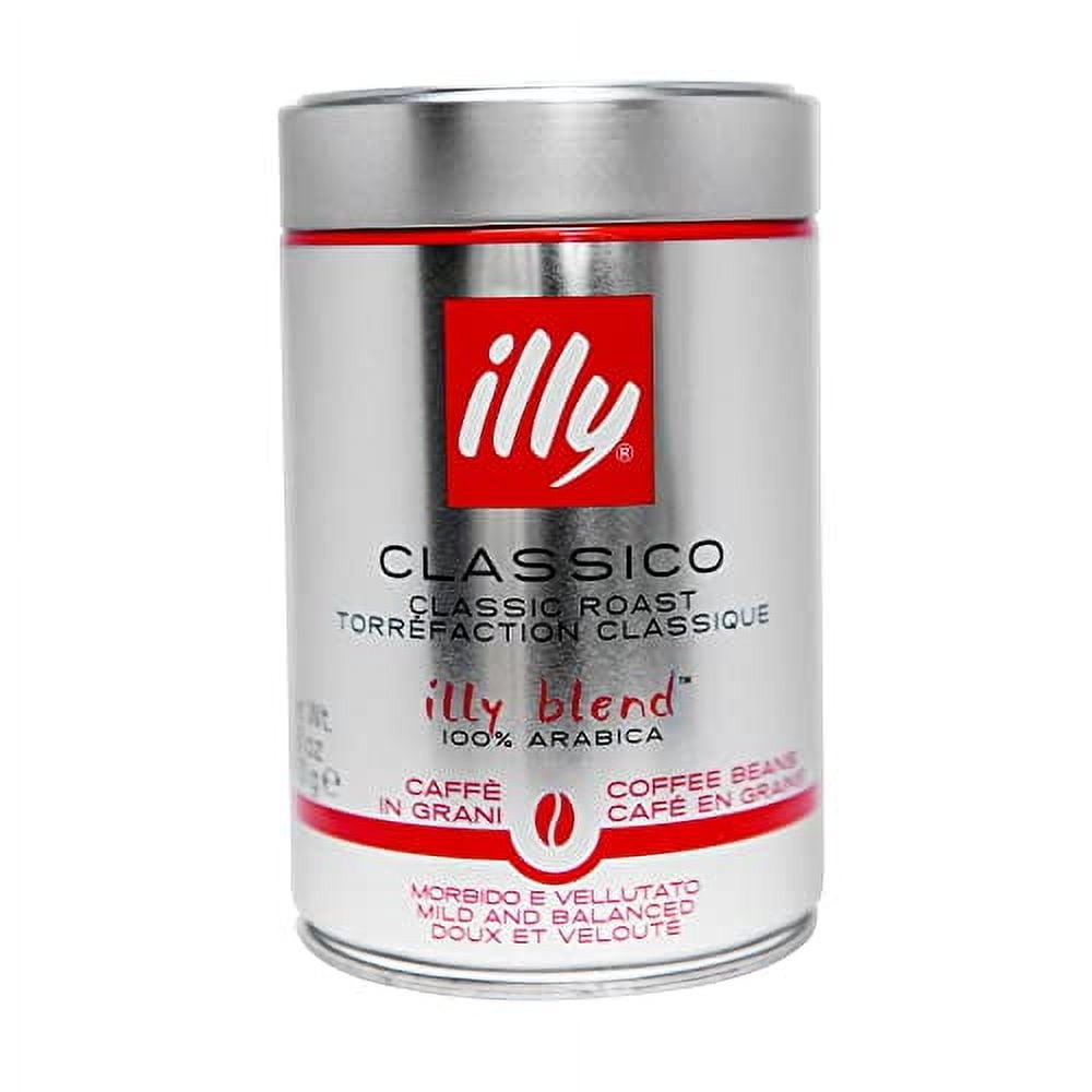 Illy Classico Whole Bean Coffee Classic Medium Roast with Delicate Notes of Caramel 100% Arabica Coffee International Version 8.8 oz (Pack of 6)