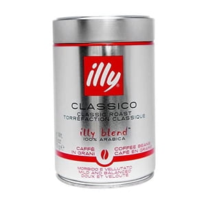 Illy Classico Coffee de haricots entiers Classic Rôti moyen avec des notes délicates de caramel 100% Arabica Coffee International Version 8.8 oz (paquet de 6)