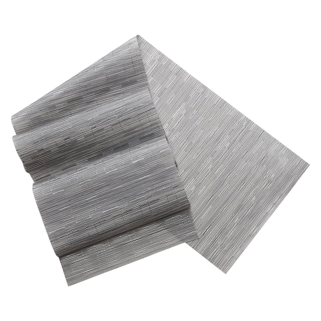 pdqouc Chemin de Table Texture Tissage Napperon Isolation Thermique PVC Mariage Fête Chemin de Table pour Table de Cuisine Salle à Manger Hôtel Restaurant et Usage Domestique 53.15 Pouces x 11.81 Pouces