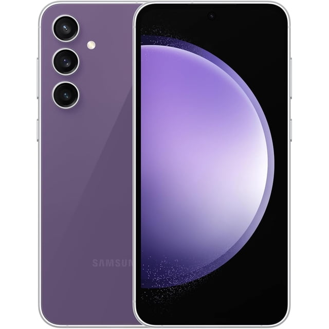 Samsung Galaxy S23 FE 128GB in graphite, shown in an unlocked open-box condition. The phone features a 6.4-inch Dynamic AMOLED 2X display with a 120Hz refresh rate and HDR10+ support. It has a triple-lens rear camera system, including a 50MP wide lens, 12MP ultra-wide lens, and 8MP telephoto lens with 3x optical zoom. The front camera is 10MP. Powered by a Snapdragon 8 processor, it includes 128GB of storage and 8GB of RAM. The device is IP68 water and dust resistant, supports 5G connectivity, and has a 4500mAh battery with fast charging. The back panel is finished in a sleek graphite colour.