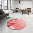 thumbnail image 4 of Ahgly Tapis d'Intérieur Lavable en Machine Carré Transitionnel Rose Pastel, 7 Pieds Carré, 4 of 7