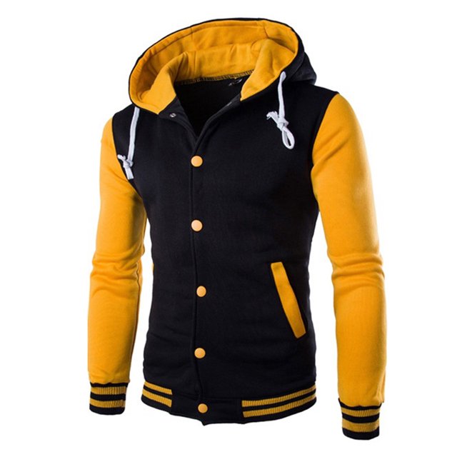 LUXUR Chandail à Manches Longues pour Homme, Décontracté, Automne, Jaune, 2TG