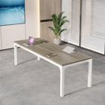 thumbnail image 4 of Tribesigns 78.74-Inch Large Conference Room Table, Modern Office Meeting Seminar Table Desk with Metal Legs and Adjustable Foot Pads, Seats 6-8 People, Oak Finish, 4 of 5